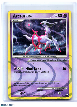 2009 Pokemon—Arceus #AR7 Platinum: Arceus—Holo Rare [Damaged]