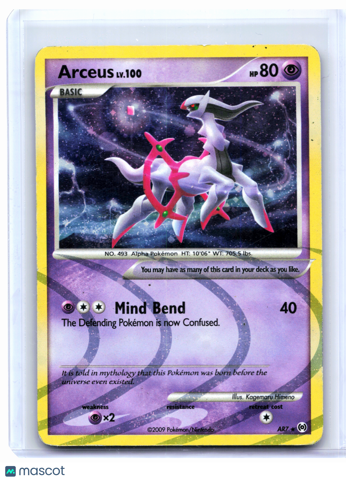 2009 Pokemon—Arceus #AR7 Platinum: Arceus—Holo Rare [Damaged]