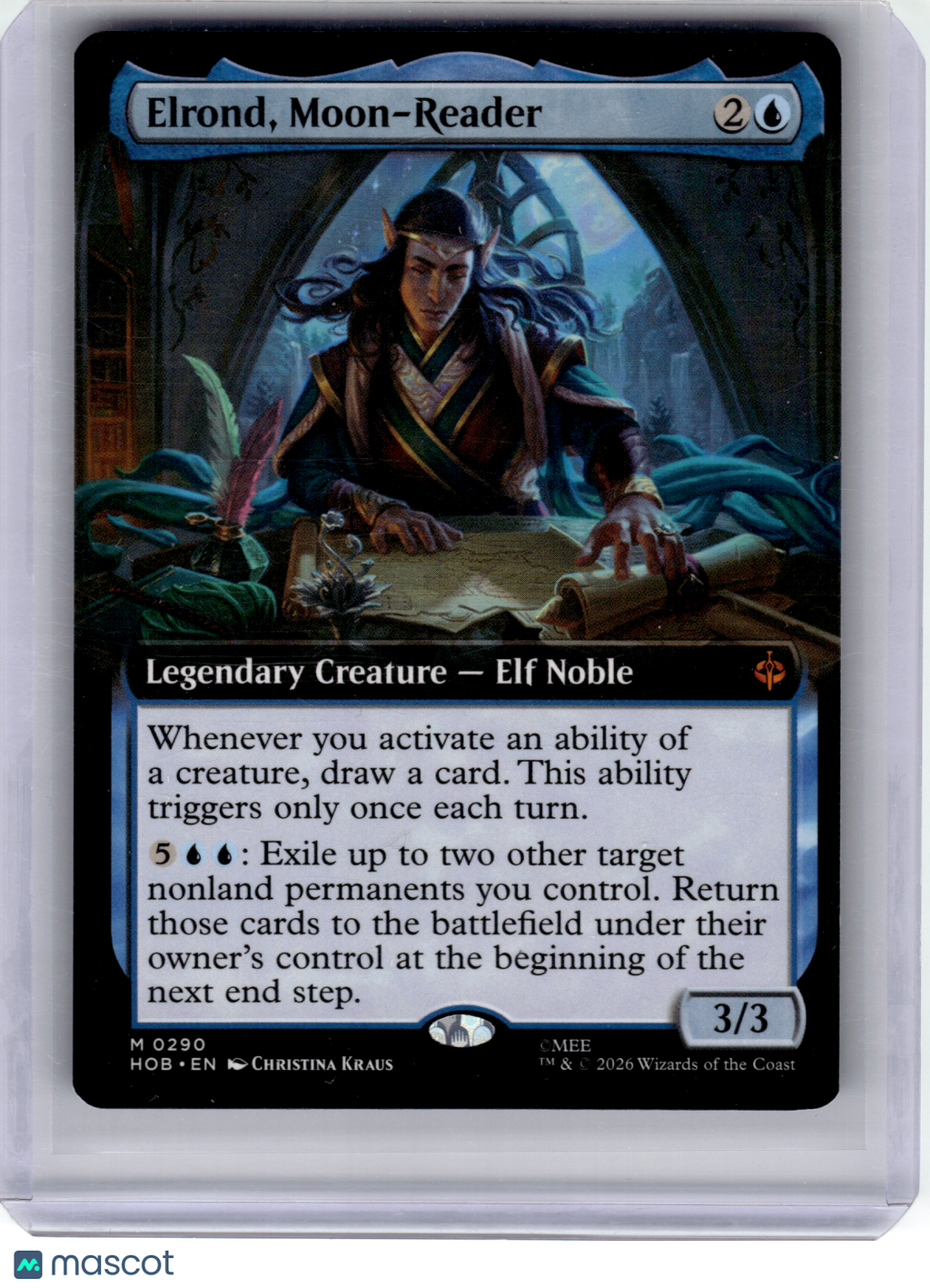 Magic: The Gathering—Elrond, Moon-Reader (Extended Art) #0290 The Hobbit—Mythic