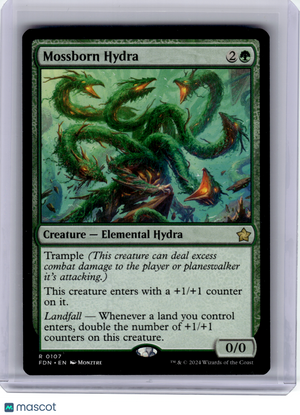 2024 Magic: The Gathering—Mossborn Hydra #0107 Foundations—Rare