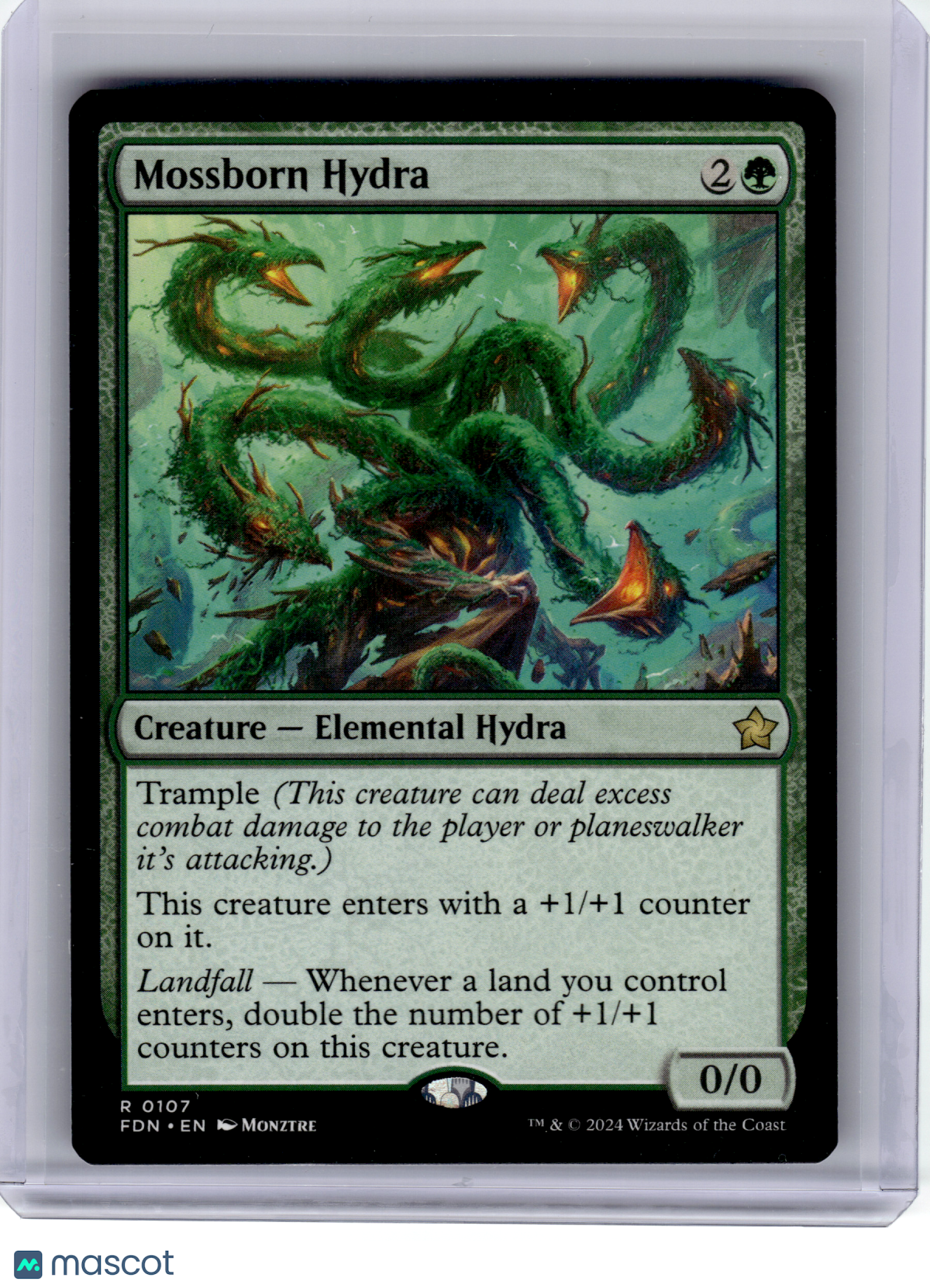 2024 Magic: The Gathering—Mossborn Hydra #0107 Foundations—Rare