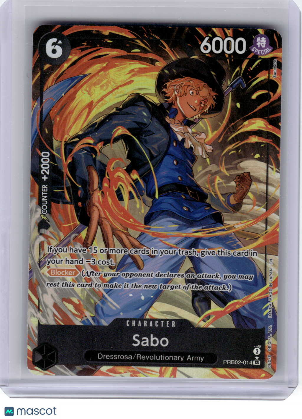 2025 One Piece Card Game—Sabo (Alternate Art) #014 PRB-02—Super Rare Foil