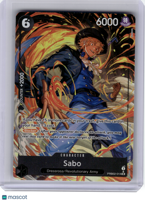 2025 One Piece Card Game—Sabo (Alternate Art) #014 PRB-02—Super Rare Foil