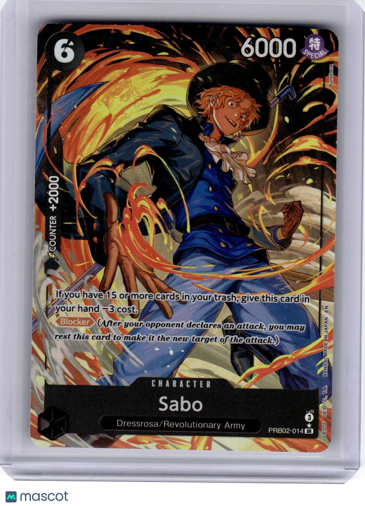 2025 One Piece CCG—Sabo (Alternate Art) #014 PRB-02—Super Rare Foil