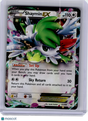2015 Pokemon—Shaymin EX #77/108 Roaring Skies—Ultra Rare Holo [Lightly Played]