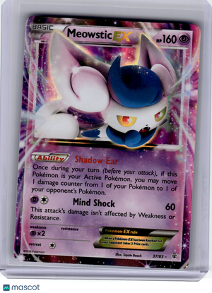 2016 Pokemon—Meowstic EX #37/83 Generations—Ultra Rare Holo [Lightly Played]