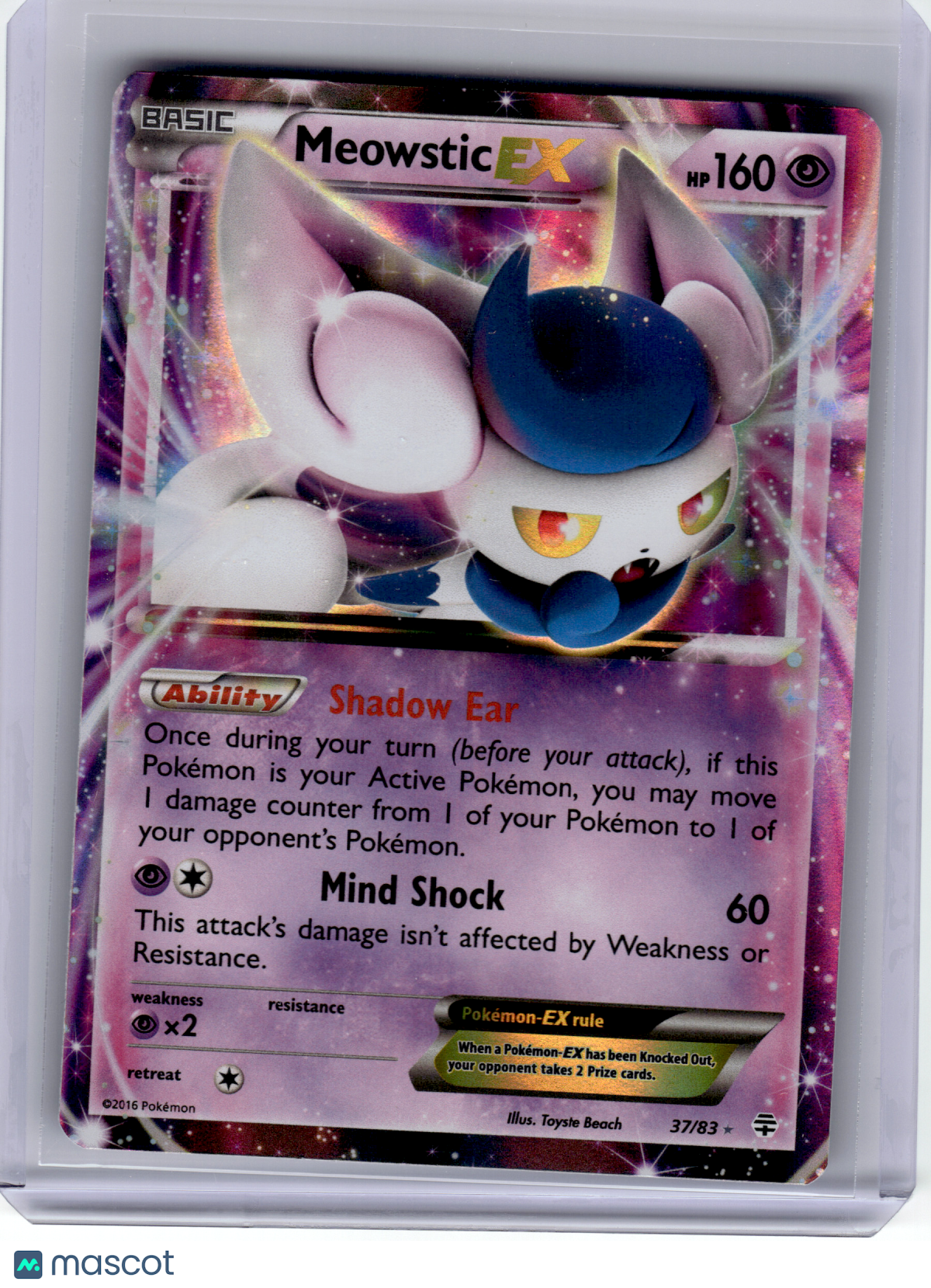 2016 Pokemon—Meowstic EX #37/83 Generations—Ultra Rare Holo [Lightly Played]