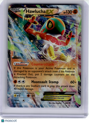2014 Pokemon—Hawlucha EX #64/111 Furious Fists—Ultra Rare [Moderatly Played]