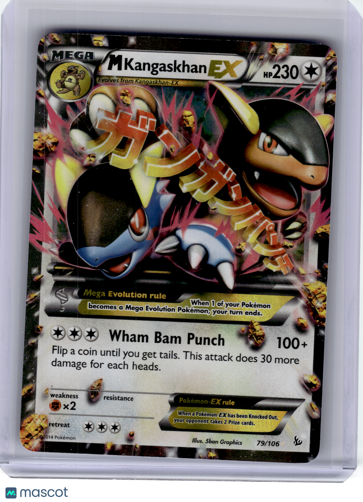 2014 Pokemon—M Kangaskhan EX #79/106 Flashfire—Ultra Rare Holo [Lightly Played]