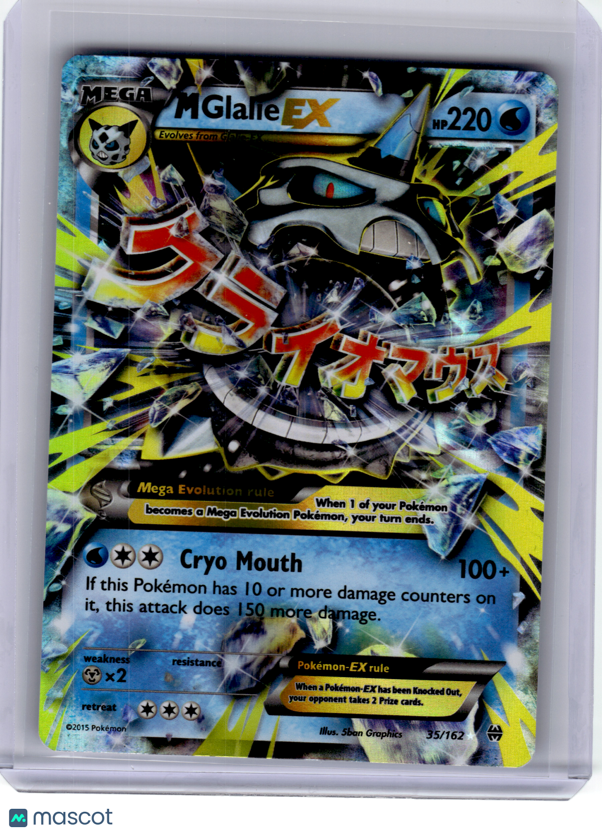 2015 Pokemon—M Glalie EX #35/162 BREAKthrough—Ultra Rare Holo [Moderatly Played]