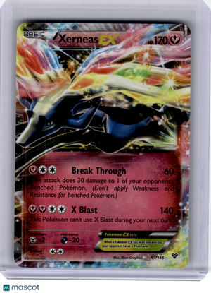 2014 Pokemon—Xerneas EX #97/146 XY Base Set—Ultra Rare Holo [Moderatly Played]