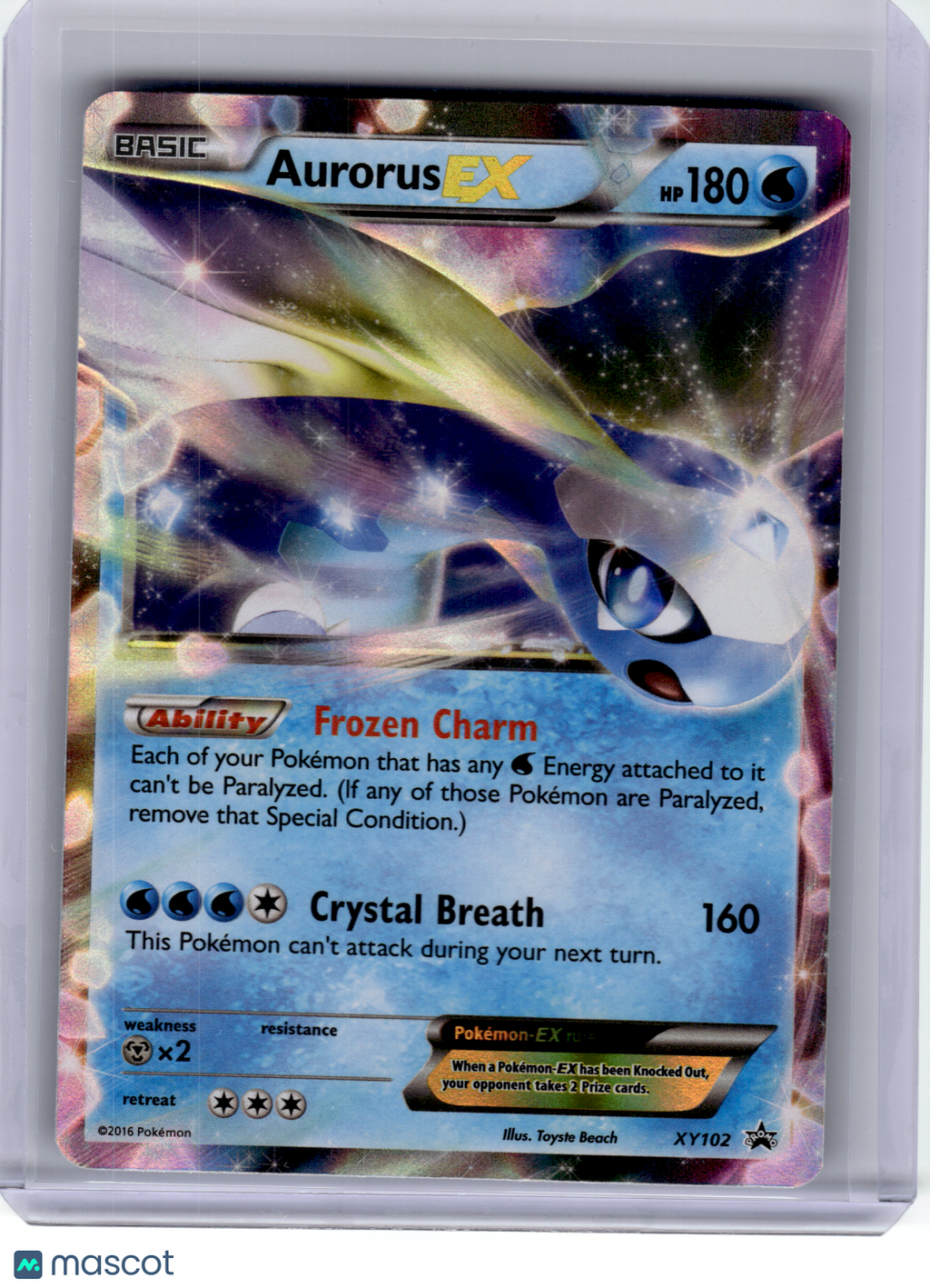 2016 Pokemon—Aurorus EX #XY102 XY Promos—Promo Holo [Damaged]