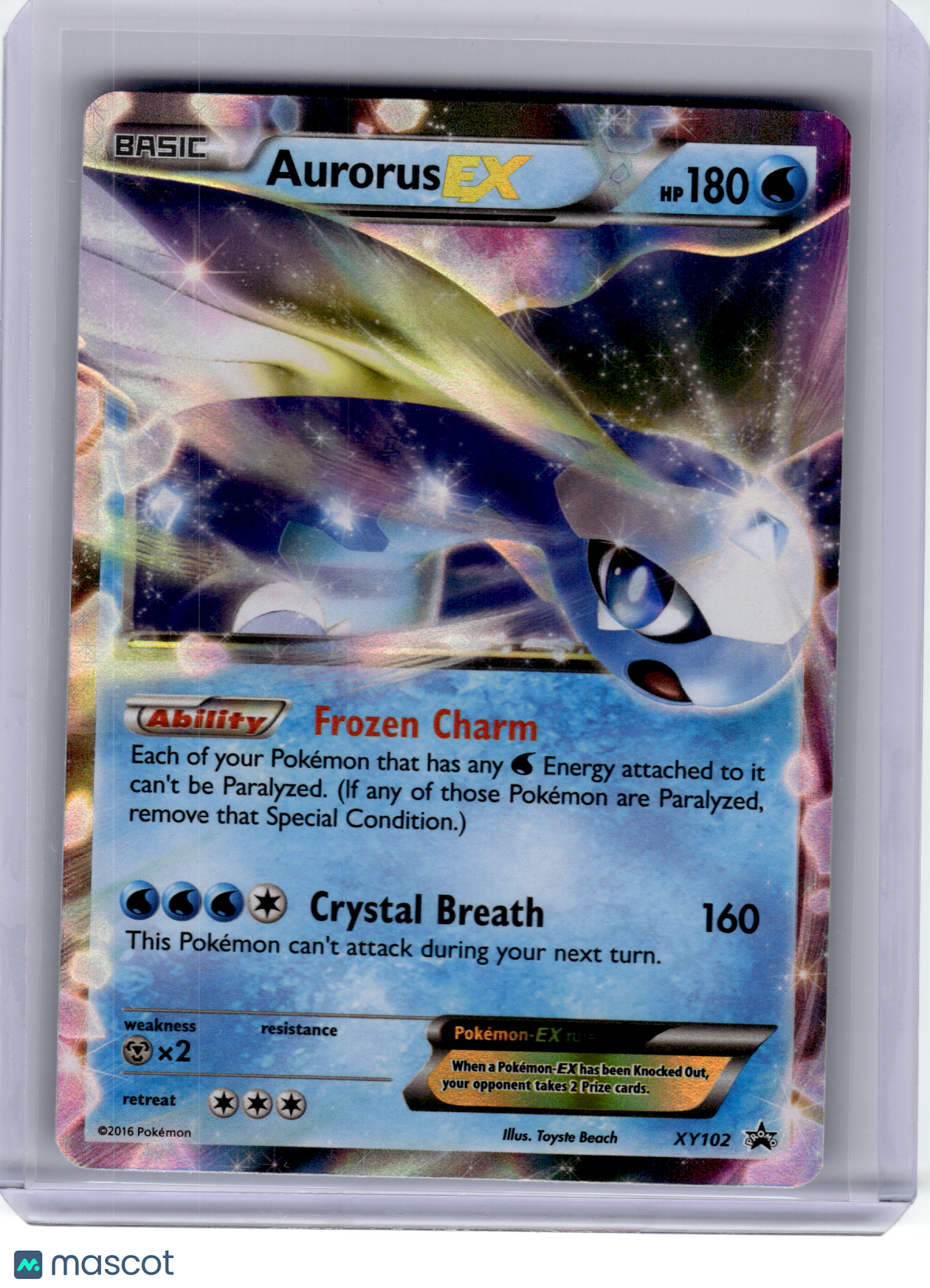 2016 Pokemon—Aurorus EX #XY102 XY Promos—Promo Holo [Damaged]