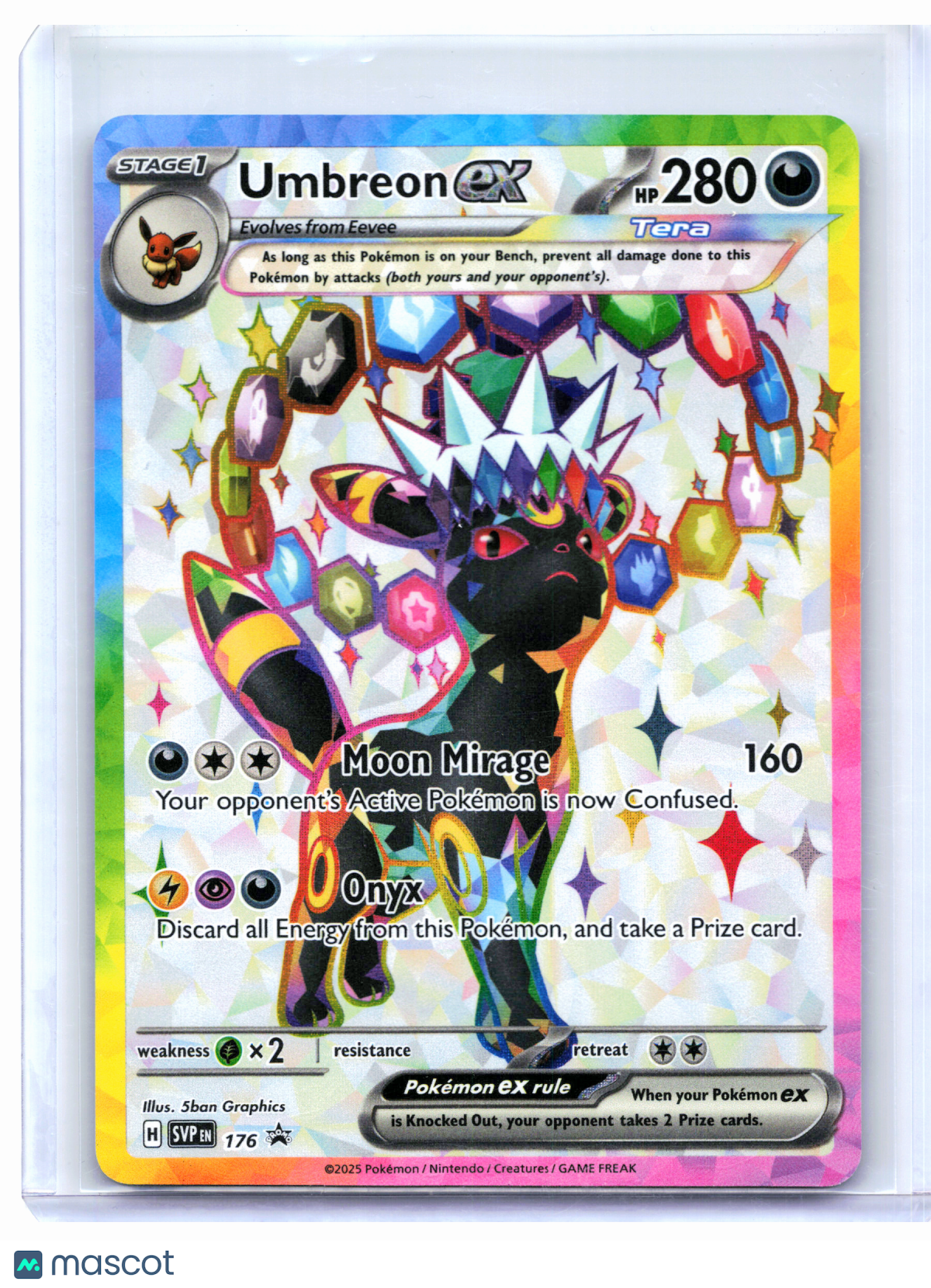 2025 Pokemon—Umbreon ex #176 Scarlet & Violet Promo—Black Star Promo Holo