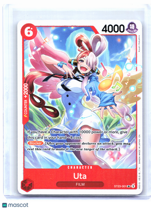 2025 One Piece Card Game—Uta #ST23-001 RED Shanks—Super Rare Foil