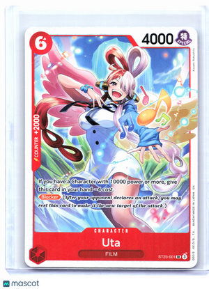 2025 One Piece Card Game—Uta #ST23-001 RED Shanks—Super Rare Foil