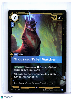2025 Riftbound TCG—Thousand-Tailed Watcher #116/298 Origins—Rare Foil