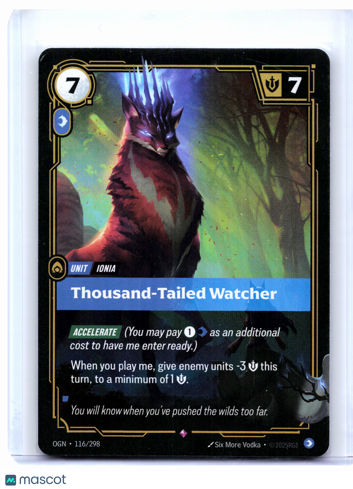 2025 Riftbound TCG—Thousand-Tailed Watcher #116/298 Origins—Rare Foil