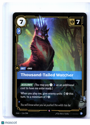 2025 Riftbound TCG—Thousand-Tailed Watcher #116/298 Origins—Rare Foil