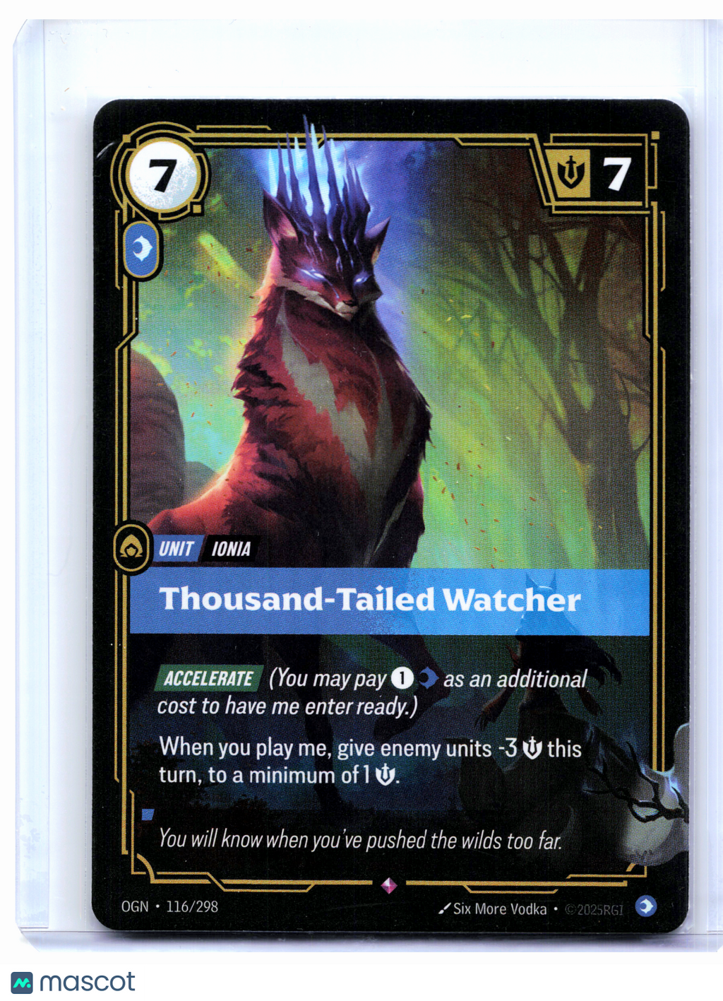 2025 Riftbound TCG—Thousand-Tailed Watcher #116/298 Origins—Rare Foil
