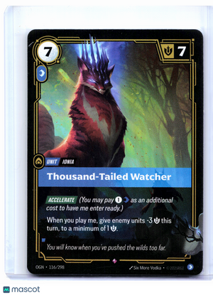 2025 Riftbound TCG—Thousand-Tailed Watcher #116/298 Origins—Rare Foil
