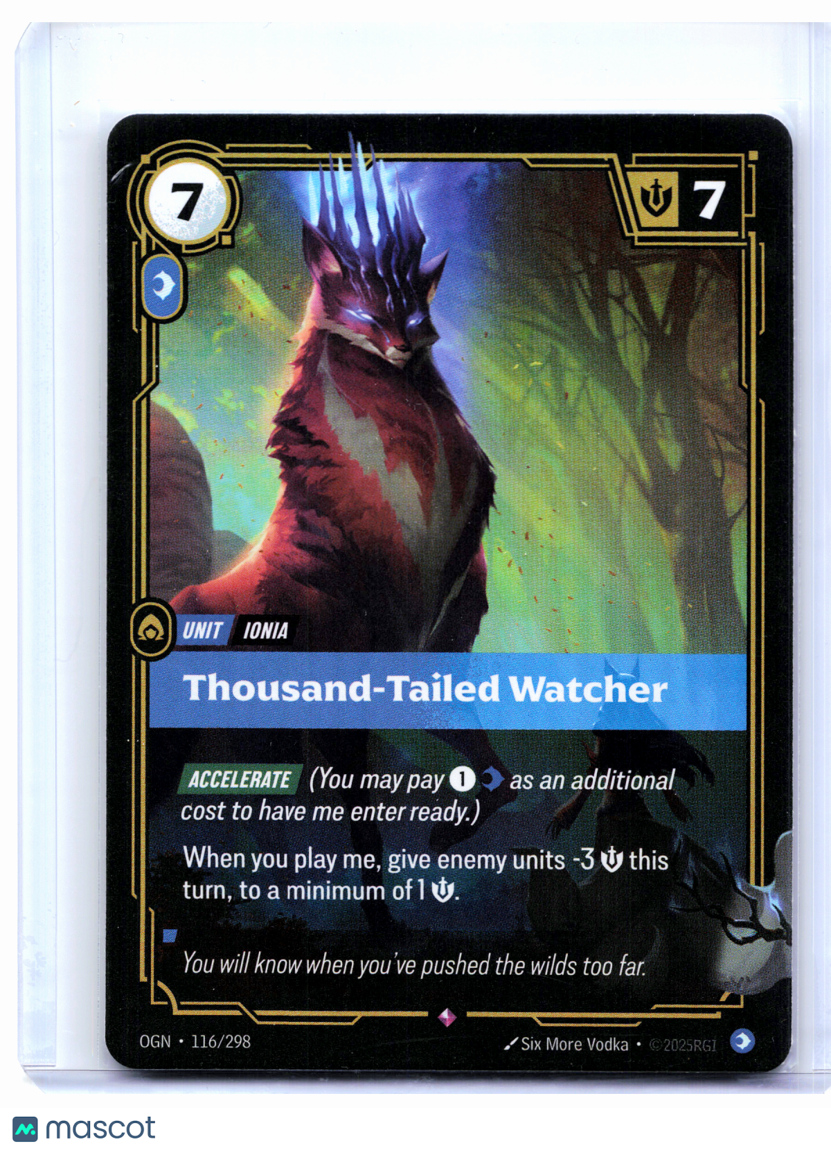 2025 Riftbound TCG—Thousand-Tailed Watcher #116/298 Origins—Rare Foil