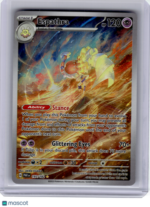 2023 Pokemon—Espathra #197/182 Paradox Rift—Illustration Rare Holo