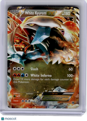 2013 Pokemon—White Kyurem EX #96/135 Plasma Storm—Ultra Rare Holo