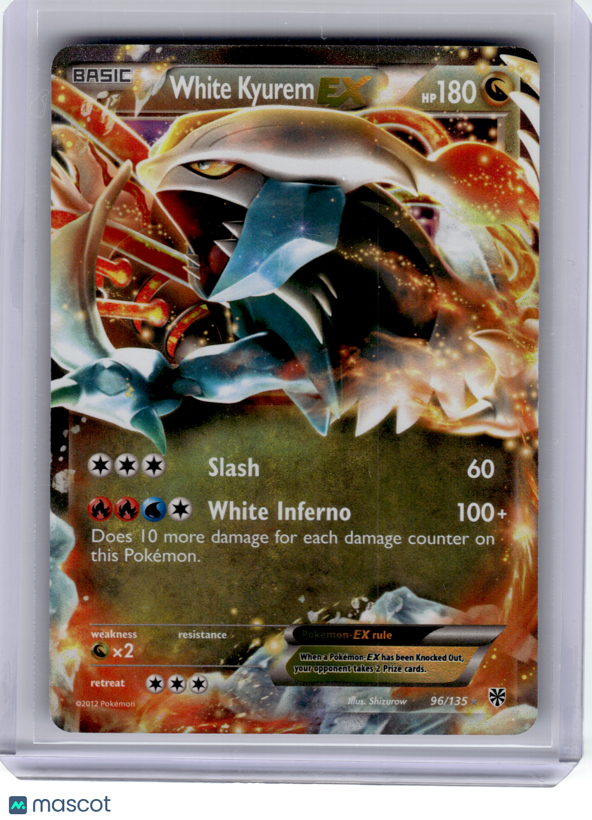 2013 Pokemon—White Kyurem EX #96/135 Plasma Storm—Ultra Rare Holo