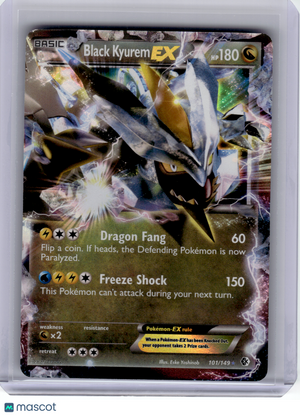 2012 Pokemon—Black Kyurem EX #101/149 Boundaries Crossed—Ultra Rare Holo