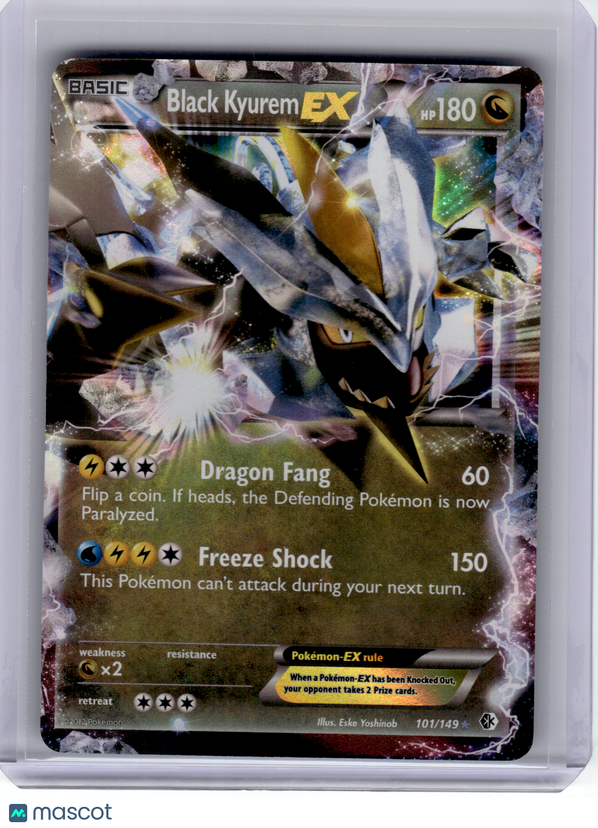 2012 Pokemon—Black Kyurem EX #101/149 Boundaries Crossed—Ultra Rare Holo