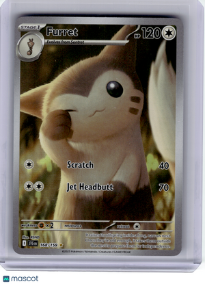 2025 Pokemon—Furret #168/159 Journey Together—Illustration Rare [Lightly Played]