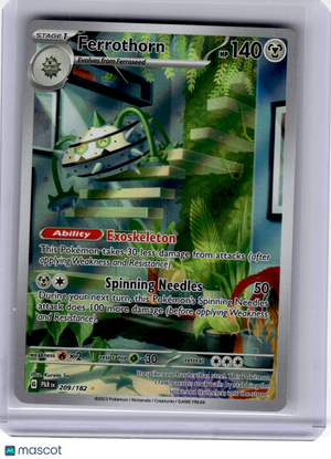 2023 Pokemon—Ferrothorn #209/182 Paradox Rift—Illustration Rare Holo