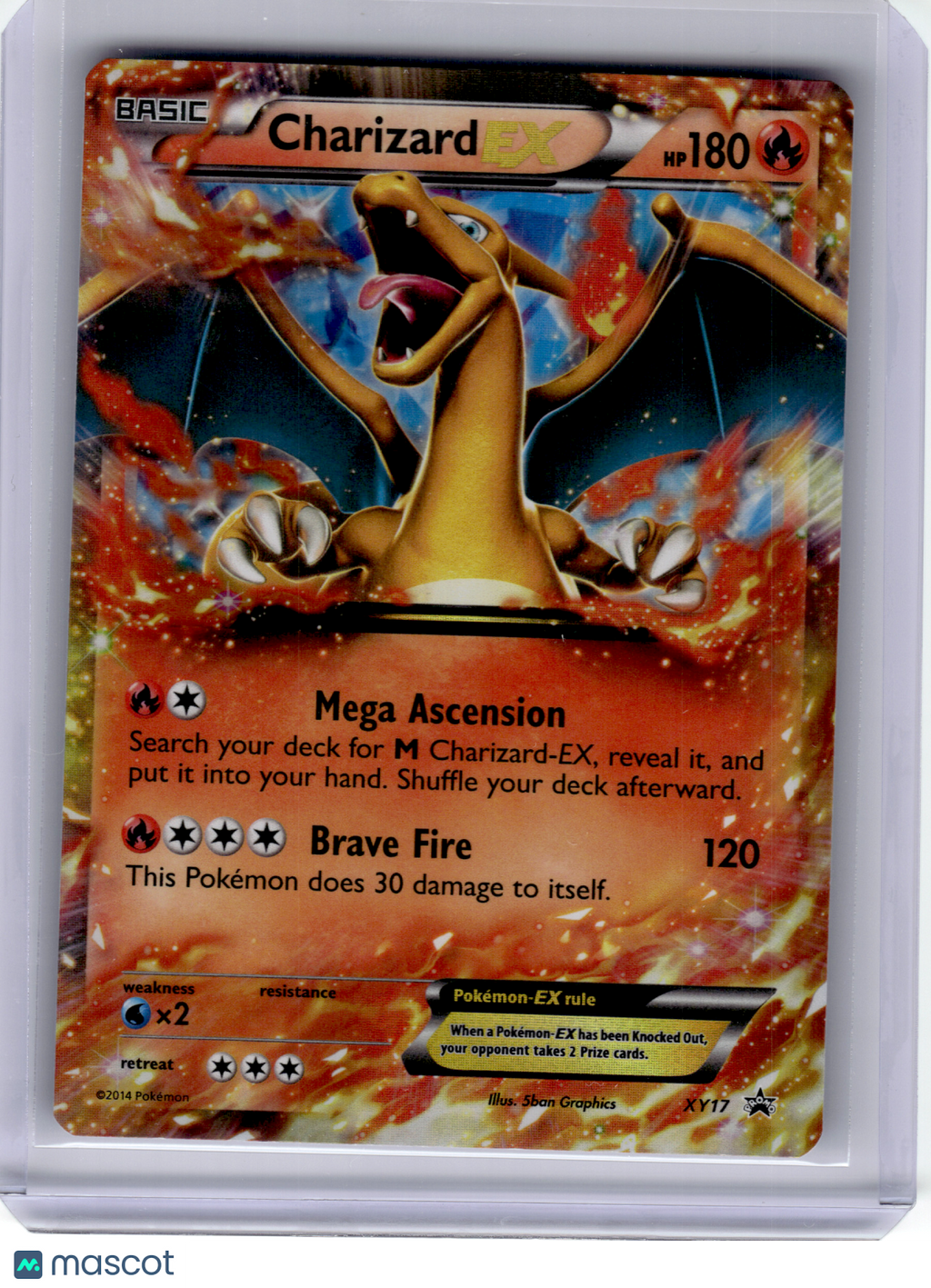 2014 Pokemon—Charizard EX #XY17 XY Promos— Holo [Moderatly Played]