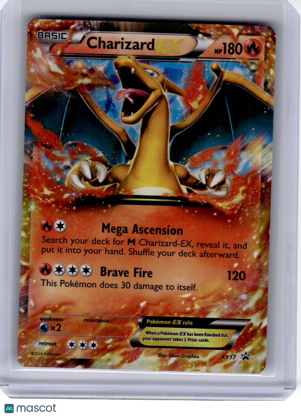 2014 Pokemon—Charizard EX #XY17 XY Promos— Holo [Moderatly Played]