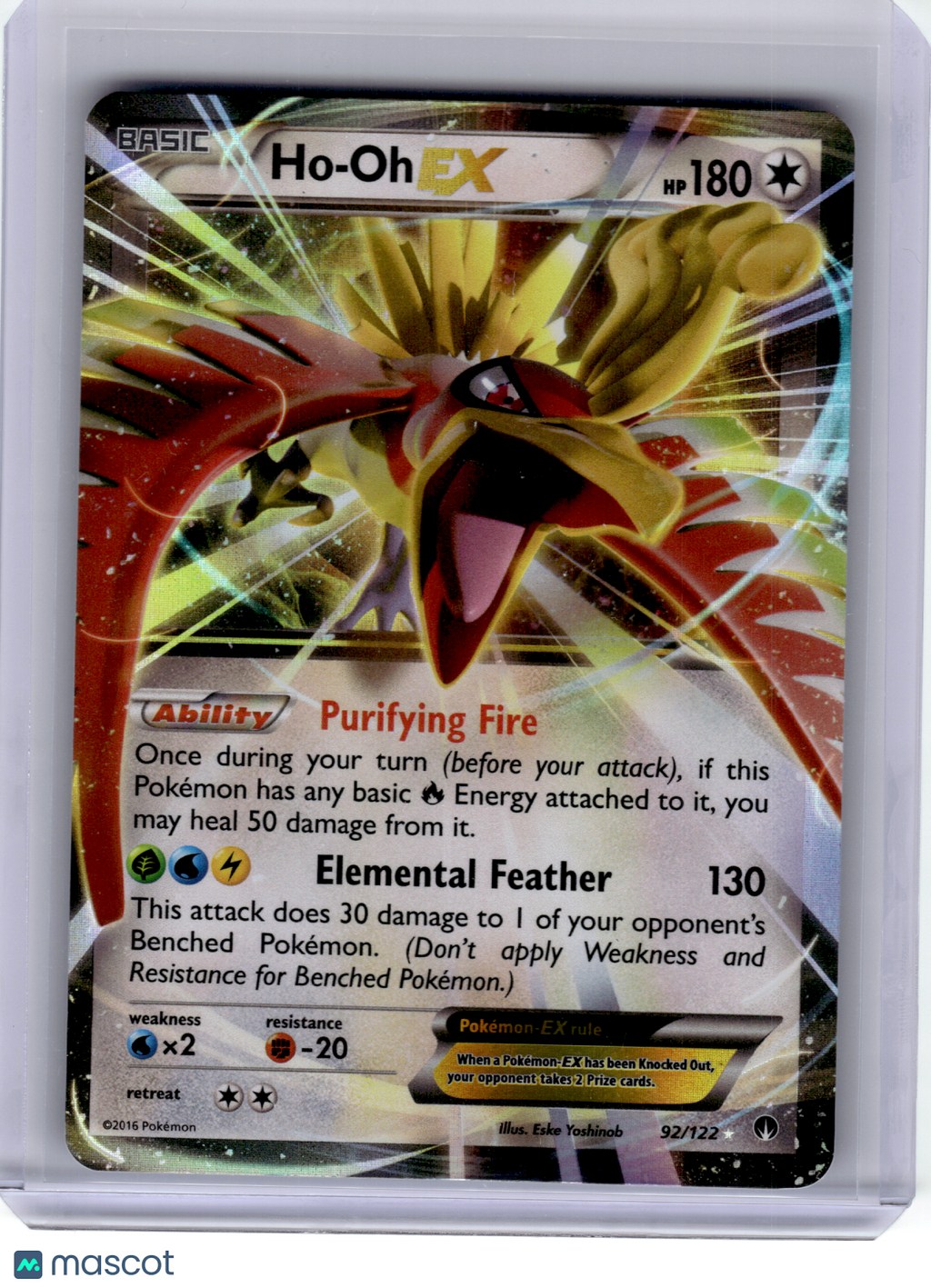 2016 Pokemon—Ho-Oh EX #92/122 BREAKpoint—Ultra Rare Holo [Lightly Played]
