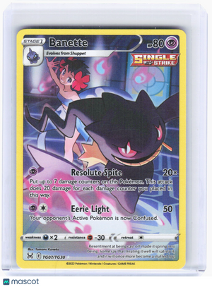 2022 Pokemon—Banette #TG07/TG30 Lost Origin Trainer Gallery—Ultra Rare Foil (LP)