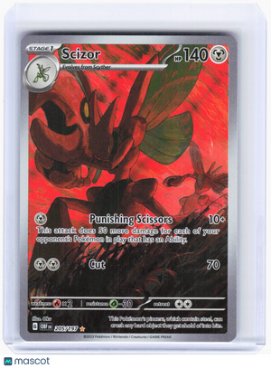 2023 Pokemon—Scizor #205/197 Obsidian Flames—Illustration Rare Foil