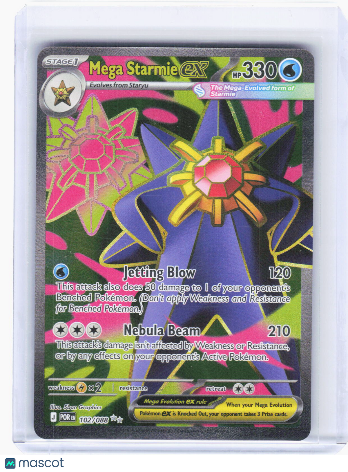 2026 Pokemon—Mega Starmie ex #102/88 Perfect Order—Ultra Rare