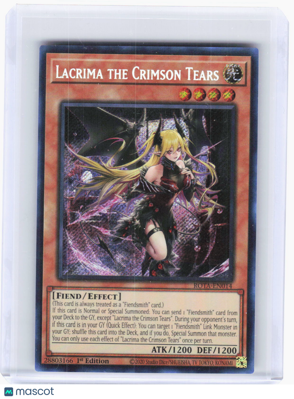 2024 Yu-Gi-Oh!—Lacrima the Crimson Tears #ROTA-EN014 Rage of the Abyss—SR Foil