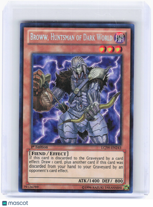 2012 Yu-Gi-Oh!—Broww, Huntsman of Dark World #LCJW-EN243 (LC04)—Secret Rare Foil