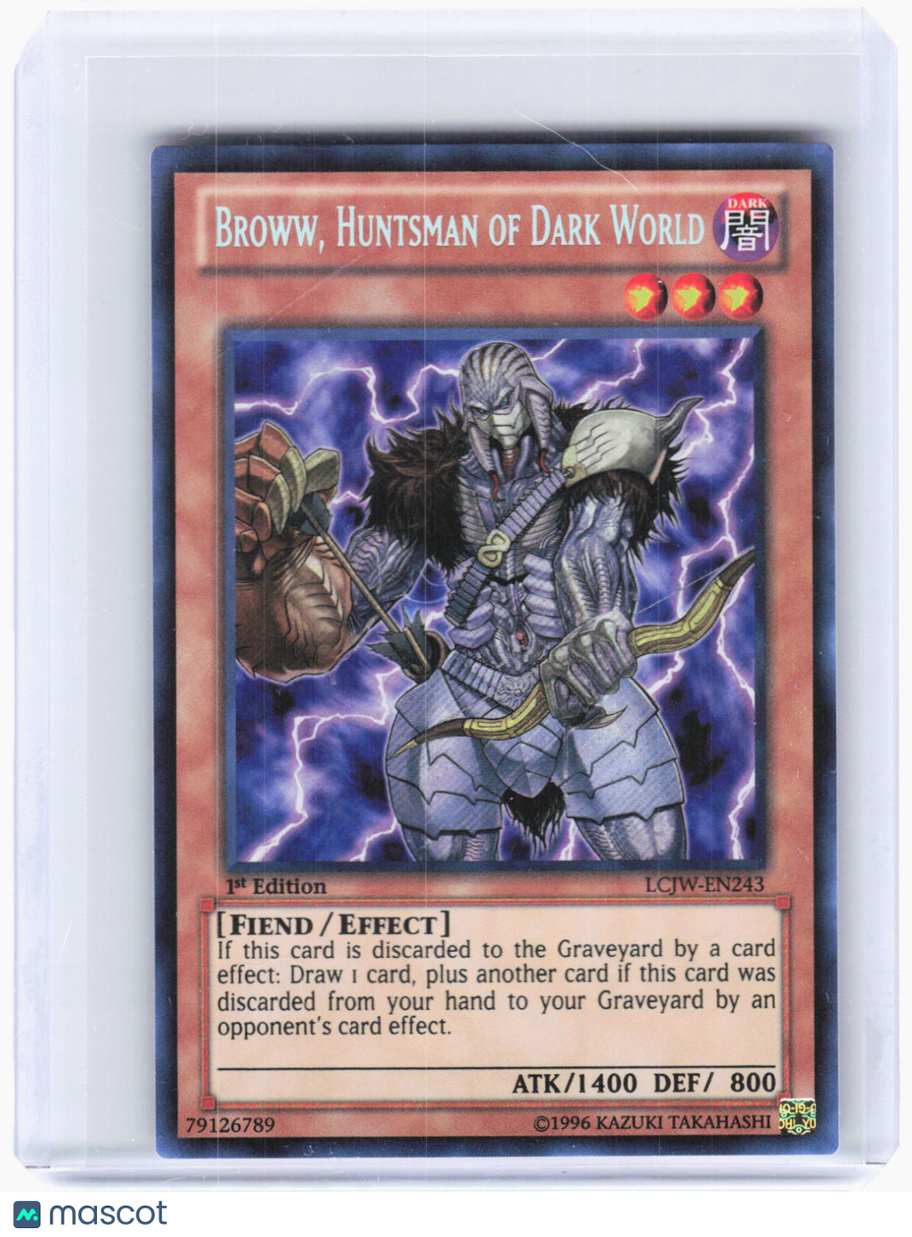 2013 Yu-Gi-Oh!—Broww, Huntsman of Dark World #LCJW-EN243 (LC04)—Secret Rare Foil