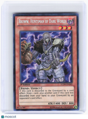 2012 Yu-Gi-Oh!—Broww, Huntsman of Dark World #LCJW-EN243 Legendary Collection 4: Joey's World—Secret Rare Foil