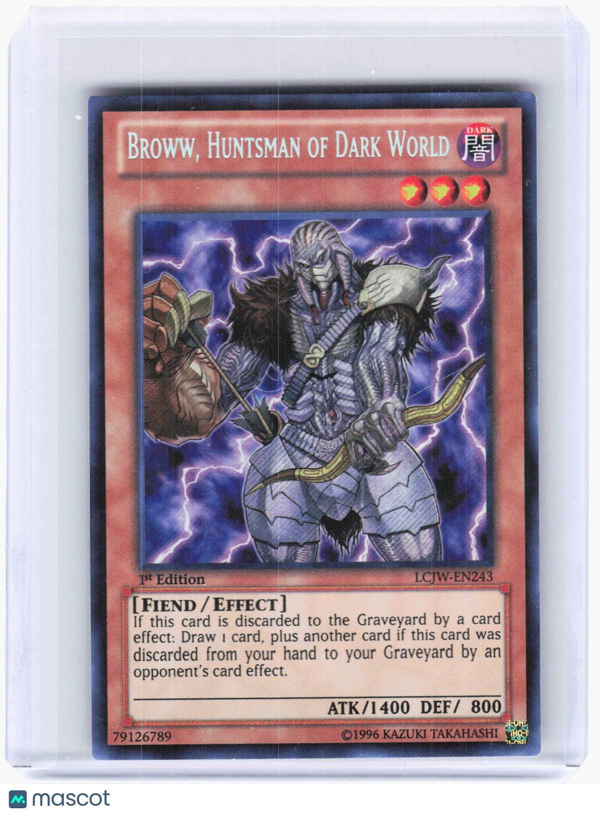 2012 Yu-Gi-Oh!—Broww, Huntsman of Dark World #LCJW-EN243 Legendary Collection 4: Joey's World—Secret Rare Foil