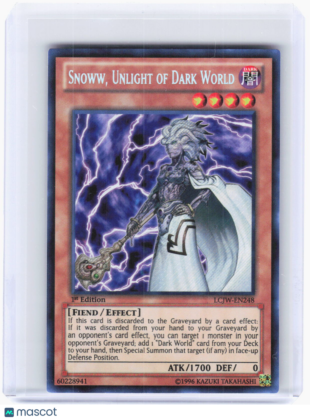 2013 Yu-Gi-Oh!—Snoww, Unlight of Dark World #LCJW-EN248(LC04)—Secret Rare Foil