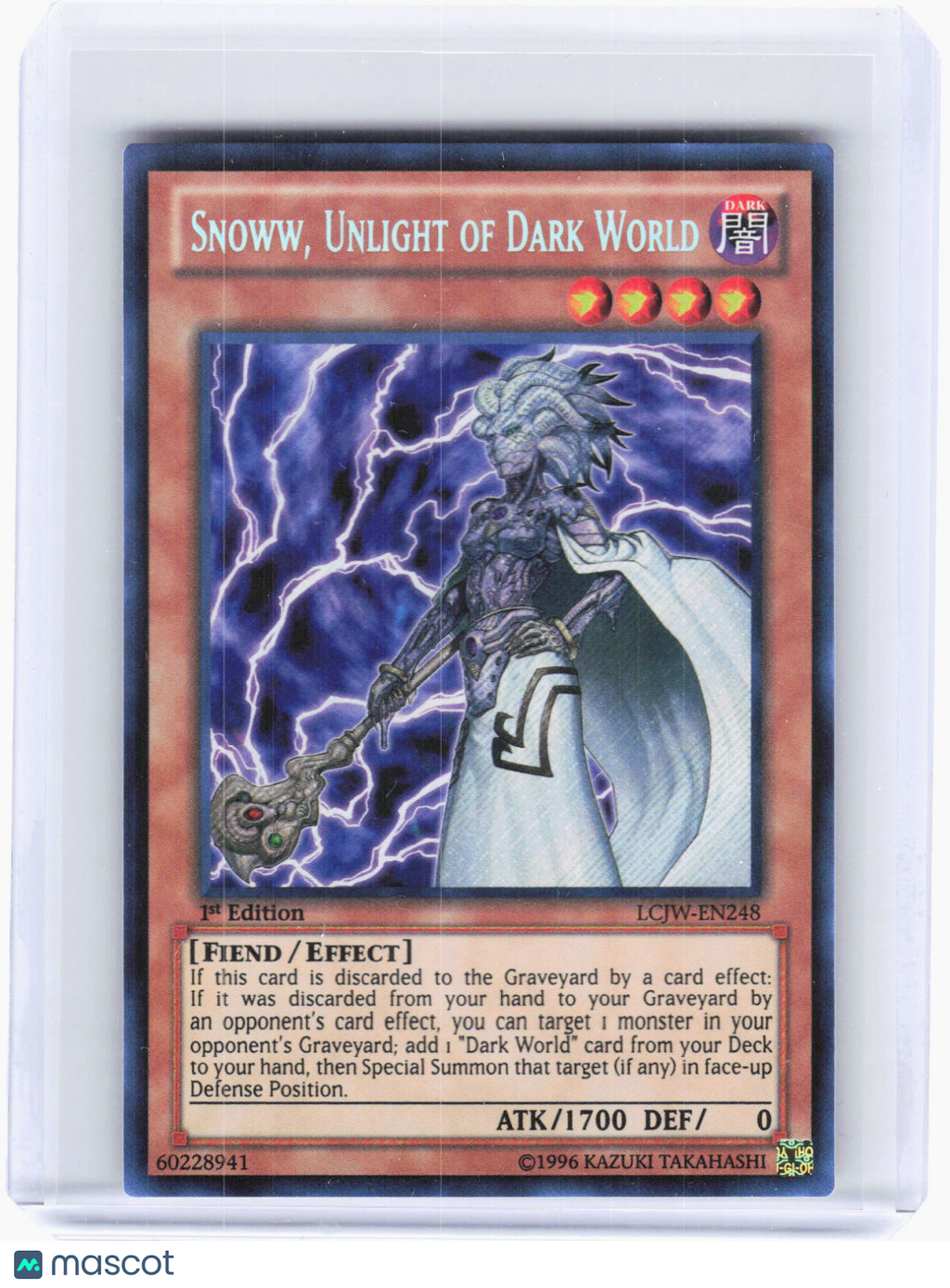 2013 Yu-Gi-Oh!—Snoww, Unlight of Dark World #LCJW-EN248 (LC04)—Secret Rare Foil
