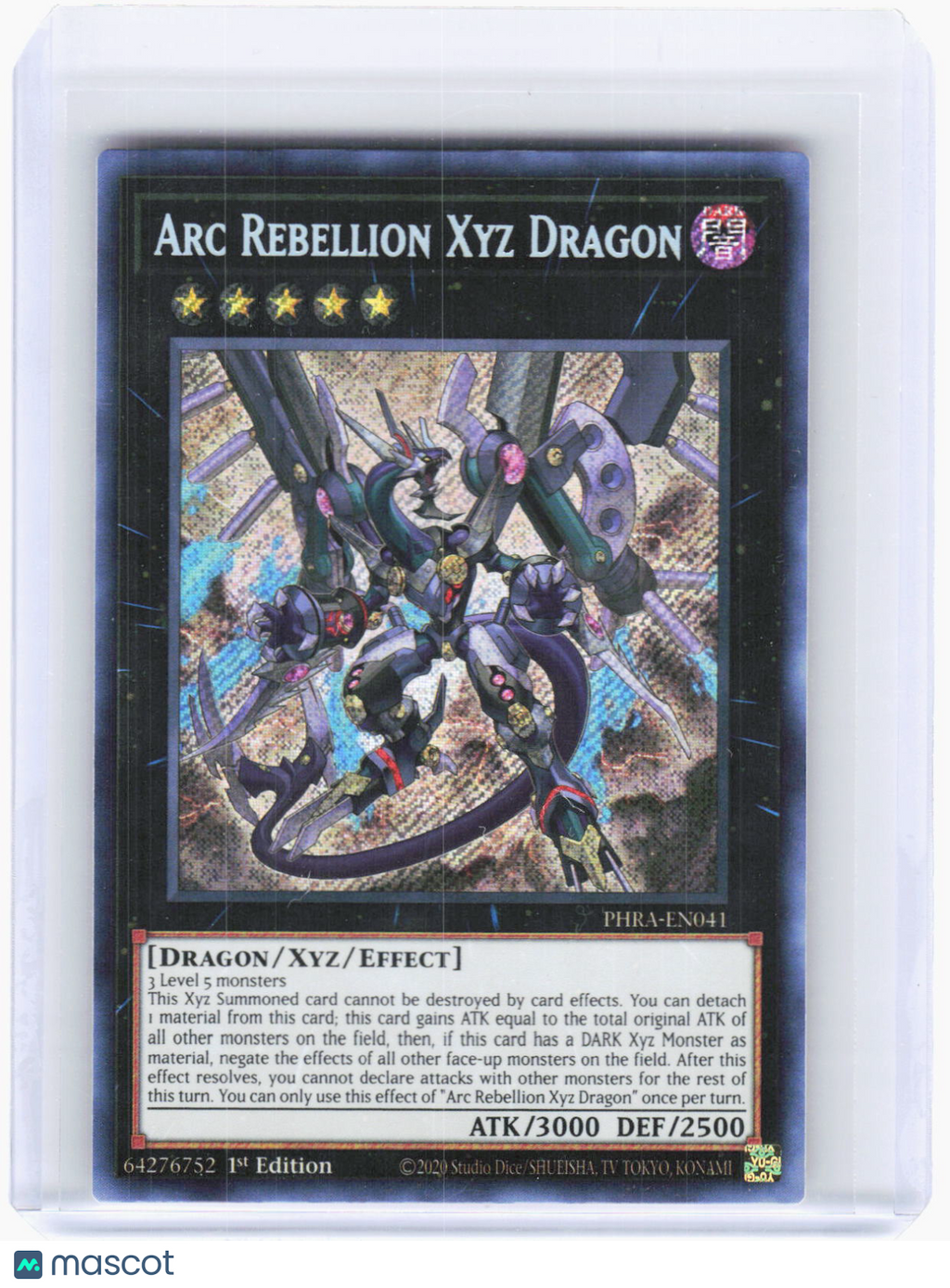 2020 Yu-Gi-Oh!—Arc Rebellion Xyz Dragon #PHRA-EN041 (PHRA)—Secret Rare Foil