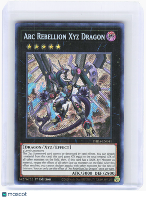 2020 Yu-Gi-Oh!—Arc Rebellion Xyz Dragon #PHRA-EN041 (PHRA)—Secret Rare Foil