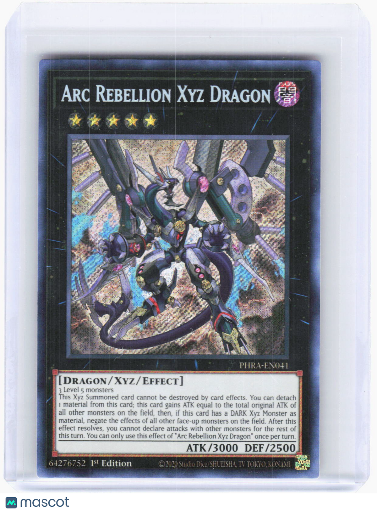 2020 Yu-Gi-Oh!—Arc Rebellion Xyz Dragon #PHRA-EN041 (PHRA)—Secret Rare Foil