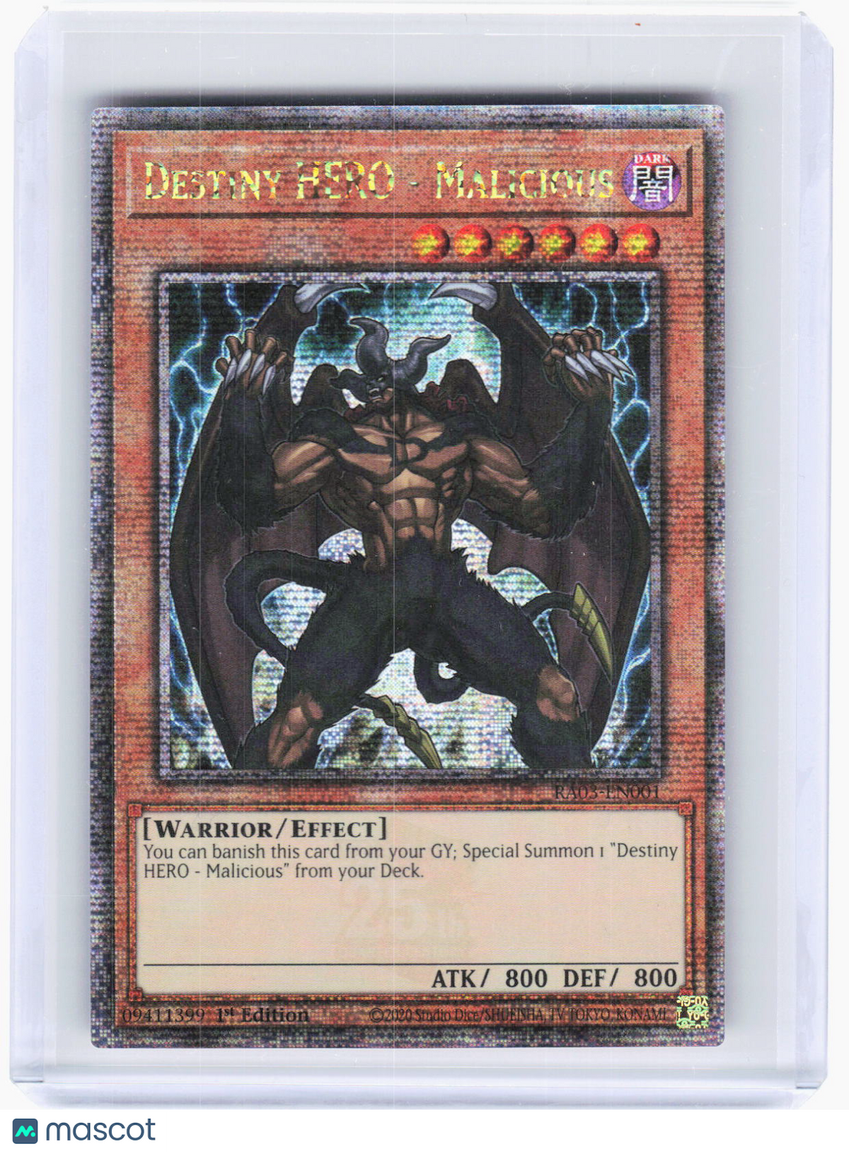 2024 Yu-Gi-Oh!—Destiny HERO - Malicious #RA03-EN001 (RA03)—QCSR Foil